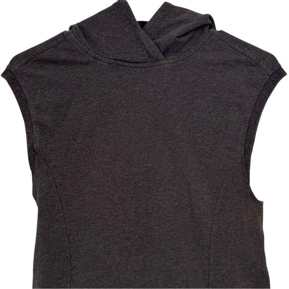Lululemon Blissed Out Sleeveless Hoodie Heathered Black Gray 6 - Picture 4 of 12